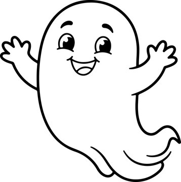 Cute ghost vector illustration
