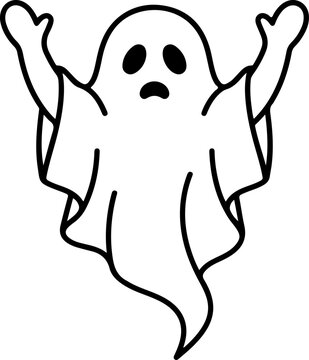 Cute ghost vector illustration
