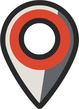 Map Pin Pointer Icon Flat Vector for Location and Navigation.