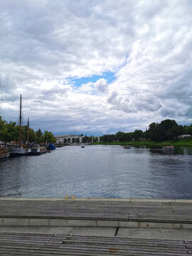 Hafengebiet Trave in L&uuml;beck in Schleswig-Hostein