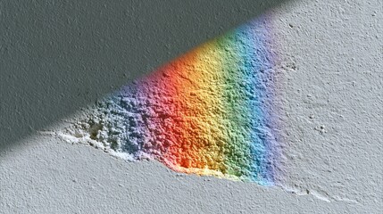 Obraz premium Vibrant rainbow powder explosion on concrete surface, showcasing colorful abstract art and dynamic visual effects for creative projects