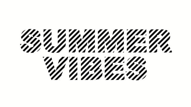 Summer Vibes Diagonal Stripe Patterned Text Animation | Motion Typography
