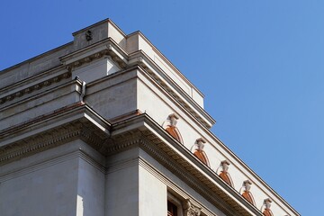 The roof of the building in Bucharest