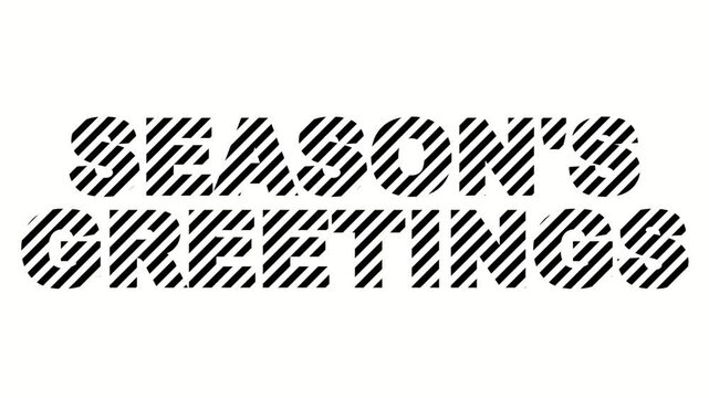 Season's Greetings Diagonal Stripe Patterned Text Animation | Motion Typography