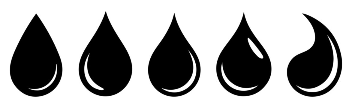 water drop icon set