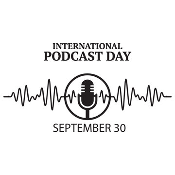 International Podcast Day September 30 Banner Vector Graphic Design Illustration.