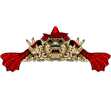 Illustration of the Balinese Karang Boma ornament