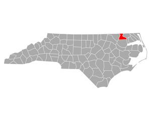 Karte von Hertford in North Carolina © Robert Biedermann
