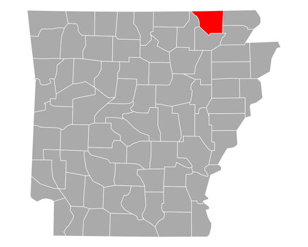 Karte von Randolph in Arkansas