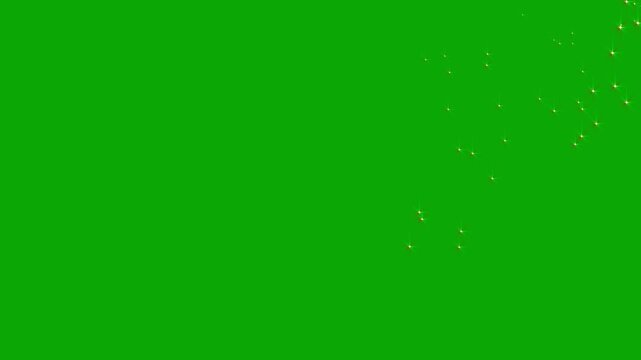 Green background, white glowing star border animation, glitter sparkle frame, magic twinkling stars, luxury festive light effect, christmas overlay, new year design element, seamless 4k loop