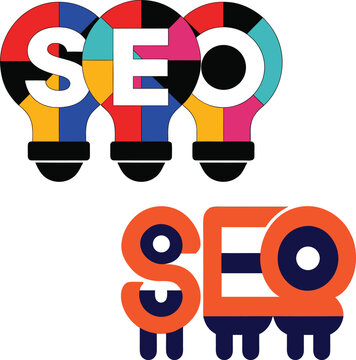 vector illustration of a set of SEO icons