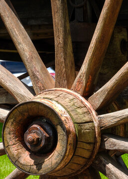 old wagon wheel