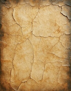 weathered cracked parchment paper background with warm brown tones evoking vintage nostalgia