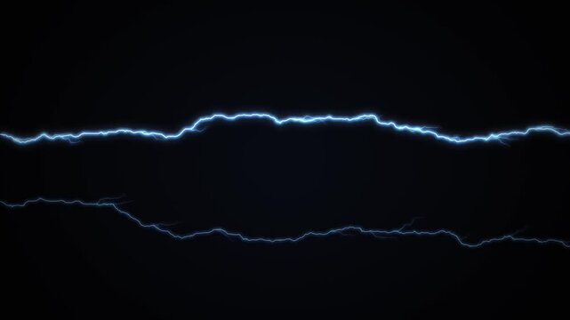 黒に青い稲妻が走る電気エネルギーの抽象背景