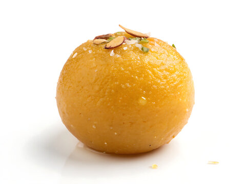 Laddu, isolated on white background