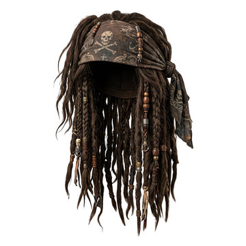 Close up of messy dreadlocks hairstyle on human head