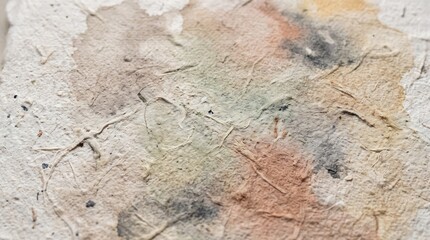 Fototapeta premium Textured Handmade Paper with Earthy Watercolor Stains