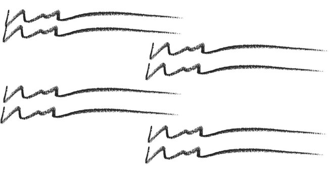  Paired Wavy Line Brushes Set - Hand Drawn Squiggle Stroke Texture for Adobe Illustrator