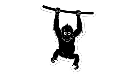 Monkey Hanging From Bar 1. © Nb