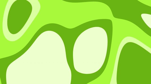 Bright green layered organic shapes in various shades of lime and chartreuse create an abstract art pattern suitable for backgrounds and designs.
