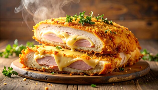 Cheesy Chicken Cordon Bleu with Melted Swiss