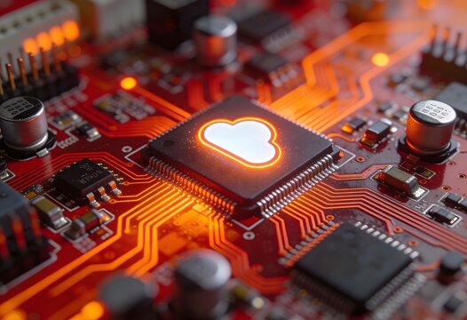 Cloud Icon on CPU Chip: Cloud Computing and Digital Transformation