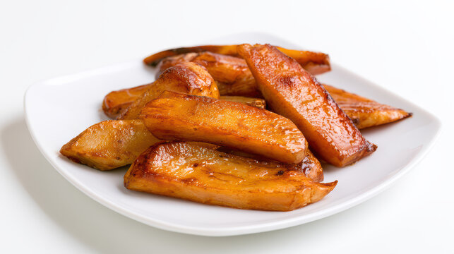 baked yacon root slices caramelized healthy snack