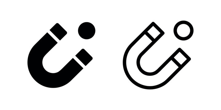 Magnetic Attraction and Physics Force Icons