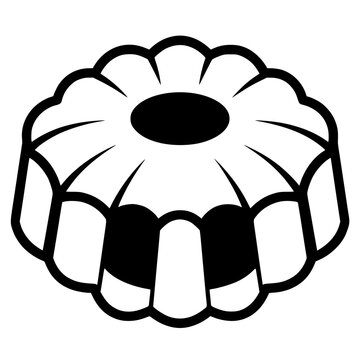 Black and white molar tooth vector illustration. Minimalist dental health icon for medical and educational design.