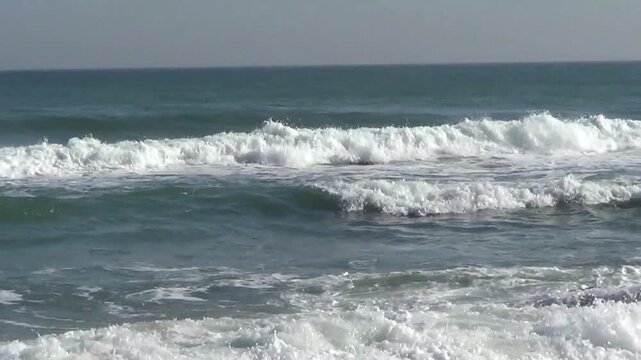 Waves on sea, recorded on Saints Constantine and Helena resort, Bulgaria