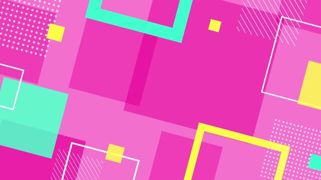 colorful geometric pattern pop and cute business background frame
