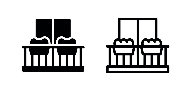 Balcony Flower Boxes and Window Garden Icon