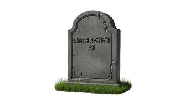 Gray tombstone with green grass base.