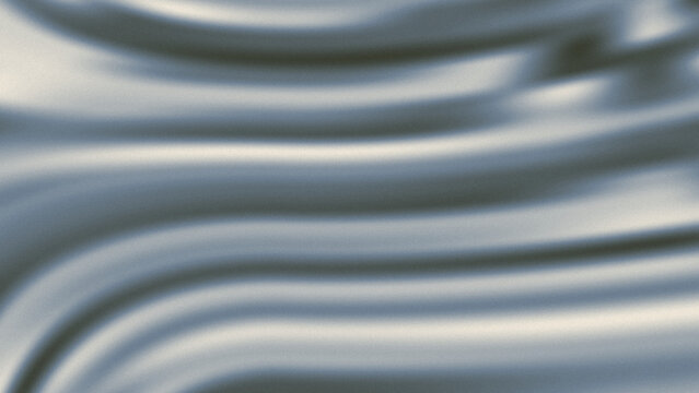 Smooth Horizontal Ripple Wave Abstract Background with Glossy Metallic Satin Texture