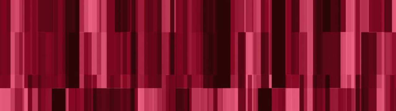 Deep red geometric pattern with shifting vertical lines and blocks abstract motion background.