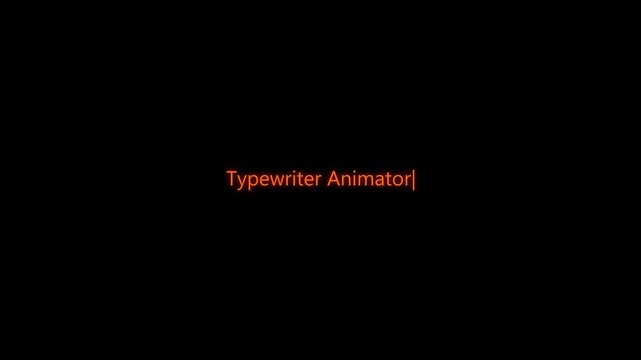 Glowing Orange Typewriter Text Animation with Blinking Cursor on Black Background Editable Typography Motion Graphic