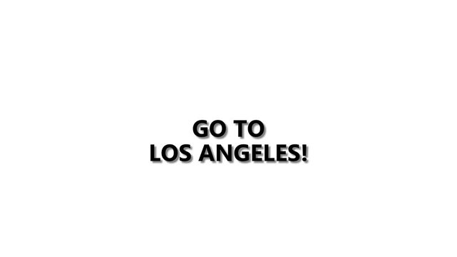 Go to Los Angeles Text Animation, Bold Travel Typography, Motivational Destination Message, Modern Kinetic Typography, Travel Promotion, Motion Graphics Template
