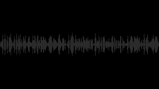 Abstract Audio Waveform Equalizer Sound Wave Visualization Isolated on Black Background Digital Music Signal Frequency Spectrum Vector Illustration