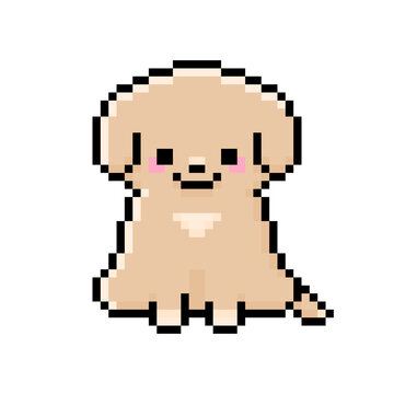ピクセルアートな小さい子犬⭐︎PNG