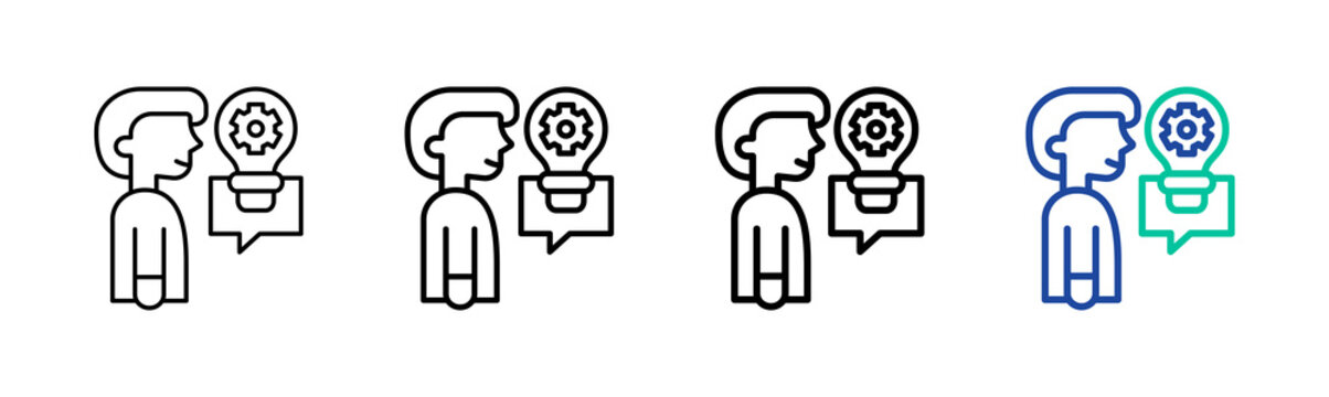 Comprehension Icon Collection Different Style Outline