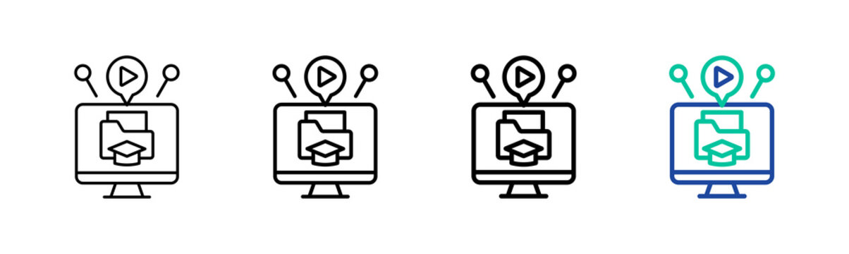Scorm Icon Collection Different Style Outline