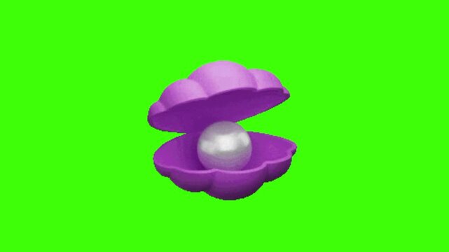 Pearl Shell Chroma Key Animation Loop