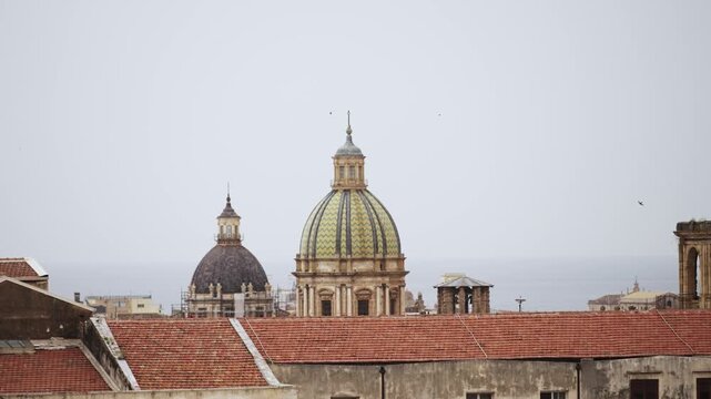 Historic Palermo Skyline: Domes of San Giuseppe & Santa Caterina