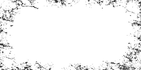 Abstract Grunge Border: A distressed, textured frame in black and white surrounds a central blank space, offering a raw, artistic overlay for design projects.