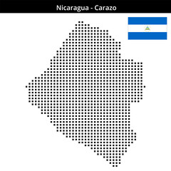 Fototapeta premium Map of Nicaragua region Carazo in medium size square dots
