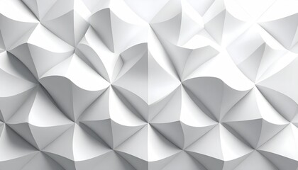 Obraz premium Abstract White Geometric Pattern with Shadows and Light.