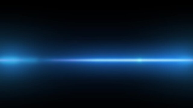 Dynamic bright blue neon line illuminating dark abstract background with subtle light diffusion and energy pulse, Motion graphics of neon line concept