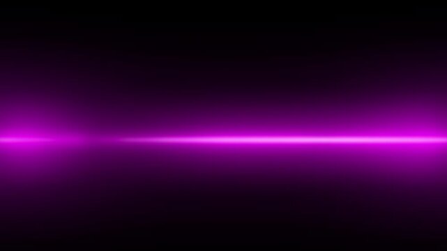 Dynamic bright blue neon line illuminating dark abstract background with subtle light diffusion and energy pulse, Motion graphics of neon line concept
