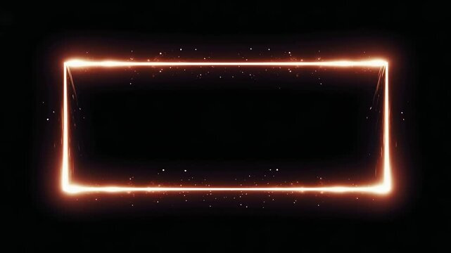 Rectangular frame forms from fast energy surge entering from all four corners