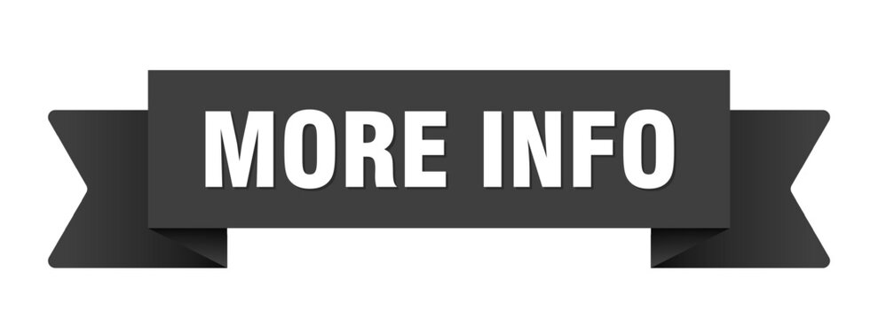 more info ribbon isolated on transparent background. more info ribbon